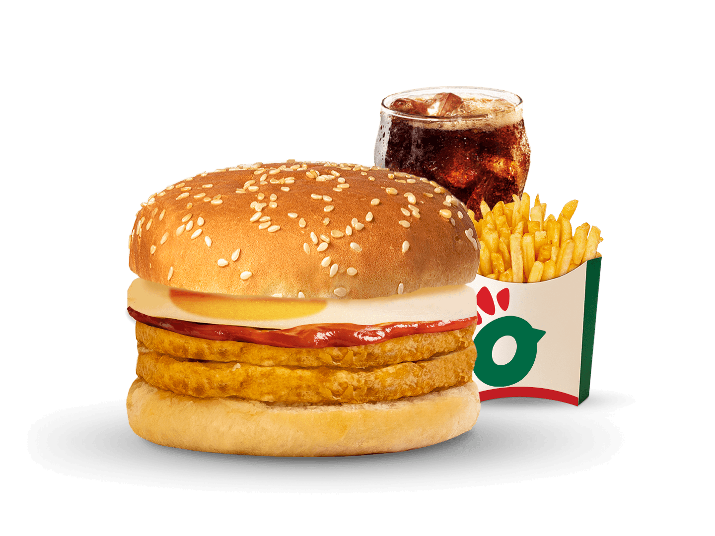 Double Chicken Egg Burger Meal
